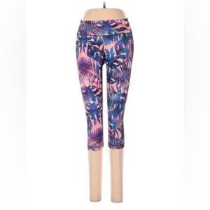 Reebok Leggings in Pink and Blue Tropical Print